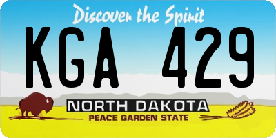 ND license plate KGA429