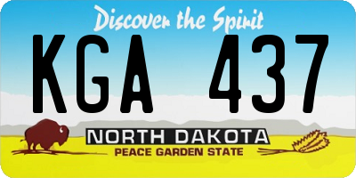 ND license plate KGA437
