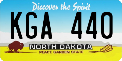 ND license plate KGA440