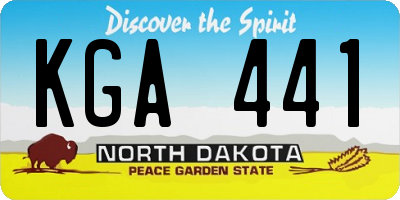 ND license plate KGA441