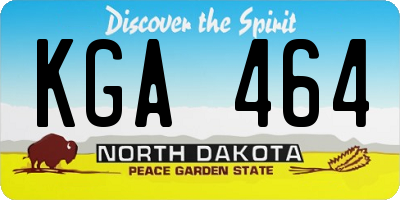 ND license plate KGA464