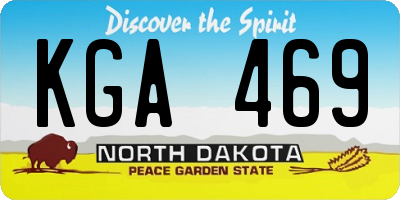 ND license plate KGA469