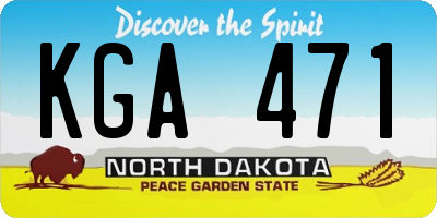 ND license plate KGA471