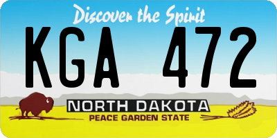ND license plate KGA472