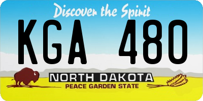 ND license plate KGA480