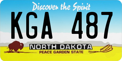ND license plate KGA487