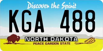 ND license plate KGA488