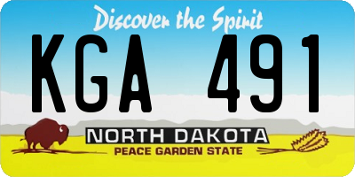 ND license plate KGA491