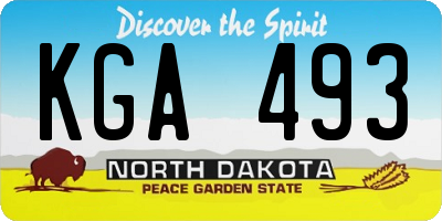 ND license plate KGA493