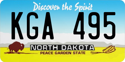 ND license plate KGA495