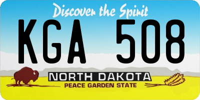 ND license plate KGA508