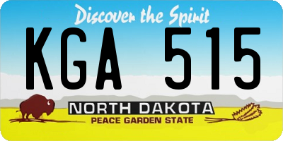 ND license plate KGA515