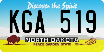 ND license plate KGA519