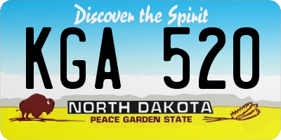 ND license plate KGA520