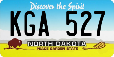 ND license plate KGA527
