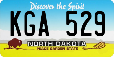 ND license plate KGA529