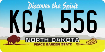 ND license plate KGA556
