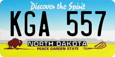 ND license plate KGA557