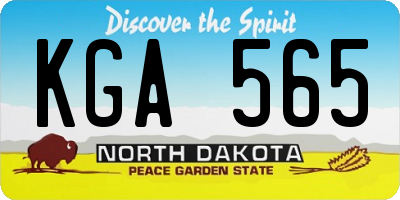 ND license plate KGA565