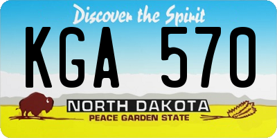 ND license plate KGA570