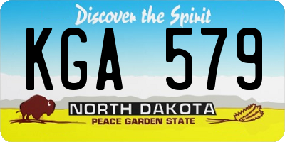 ND license plate KGA579