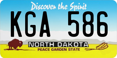 ND license plate KGA586