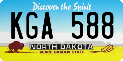 ND license plate KGA588