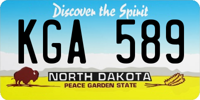 ND license plate KGA589