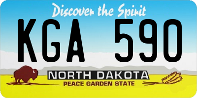 ND license plate KGA590