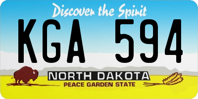 ND license plate KGA594