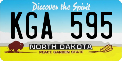 ND license plate KGA595