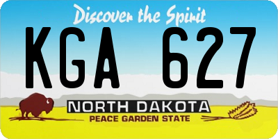 ND license plate KGA627