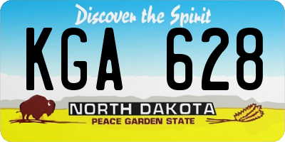 ND license plate KGA628