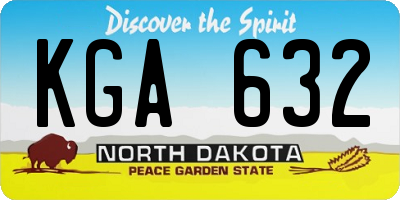 ND license plate KGA632