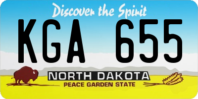 ND license plate KGA655