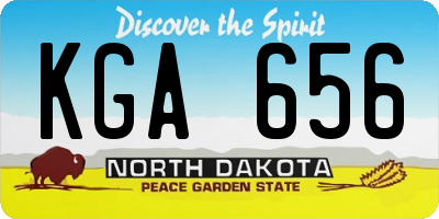 ND license plate KGA656