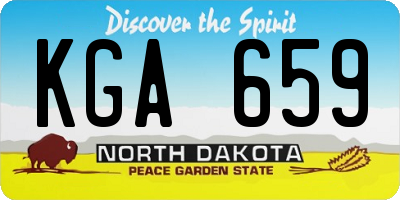ND license plate KGA659