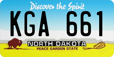 ND license plate KGA661