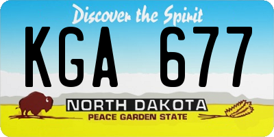ND license plate KGA677