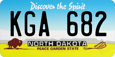 ND license plate KGA682