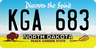 ND license plate KGA683