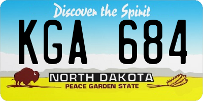 ND license plate KGA684