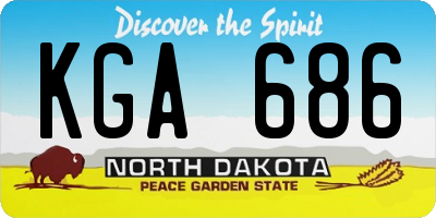 ND license plate KGA686