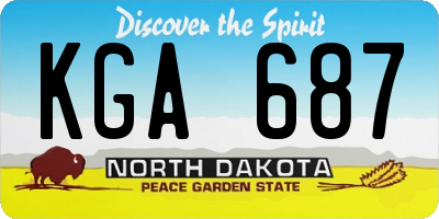 ND license plate KGA687