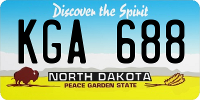 ND license plate KGA688