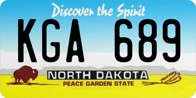 ND license plate KGA689