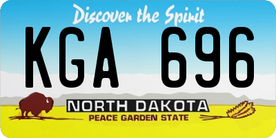 ND license plate KGA696