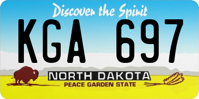 ND license plate KGA697