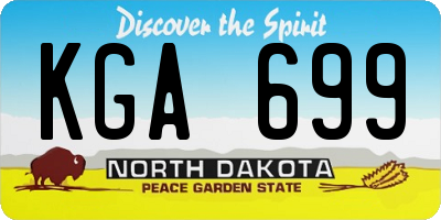 ND license plate KGA699