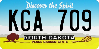 ND license plate KGA709